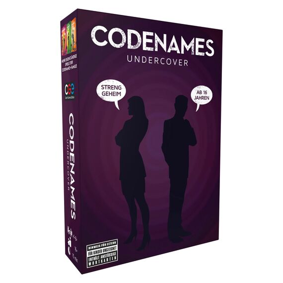 CGE Czech Games Edition Codenames Undercover - Partyspiel mit neuen Wörtern - Spiele-Klassiker als Erwachsenen-Version - Deutsch - 2-8 Spieler - Ab 16 Jahren
