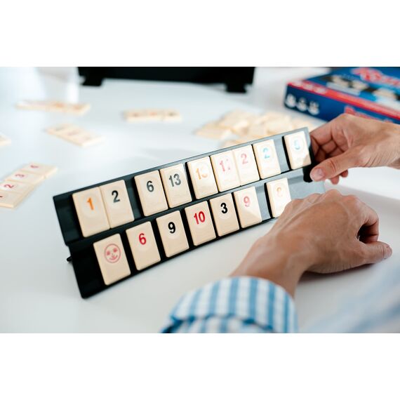 Jumbo Spiele Original Rummikub Classic - der Spieleklassiker unter den Gesellschaftsspielen - für Erwachsene und Kinder ab 7 Jahren JUM17571 Mehrfarbig 2,7 x 3,7 cm