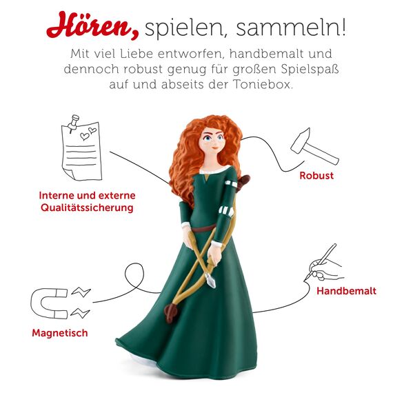 tonies Hörfiguren für Toniebox, Disney Merida – Legende der Highlands – Original-Hörspiel zum Film, für Kinder ab 4 Jahren, Spielzeit ca. 67 Minuten