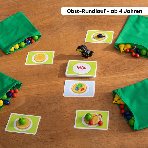 HABA Obstgarten Spielesammlung – 10 Klassische & Neue Spielideen ab 3 Jahren – Brett- & Würfelspiele – Fördert Gedächtnis, Motorik & Teamgeist – 1302282001