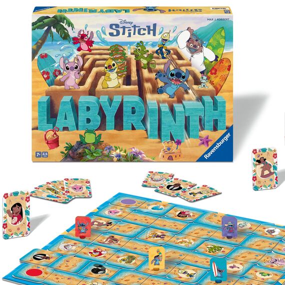 Ravensburger 24943 - Stitch Labyrinth - Der Spieleklassiker für 2-4 Spieler ab 7 Jahren mit dem liebenswertesten außerirdischen Haustier der Disney-Welt