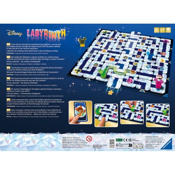 Ravensburger 27460 - Disney Labyrinth - Der Familienspiel-Klassiker für 2-4 Spieler, Spiel ab 7 Jahren mit den beliebtesten Disney Charakteren