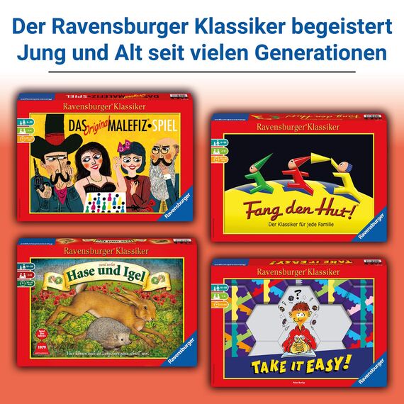 Ravensburger 26737 - Das Original Malefiz Spiel - Familienspiel für 2-4 Spieler, Ravensburger Klassiker ab 6 Jahren