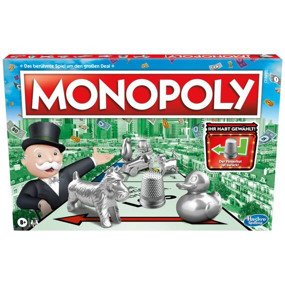 Monopoly Brettspiel, klassisches Familienspiel für Erwachsene und Kinder, 2 bis 6 Spieler, Strategiespiel geeignet ab 8 Jahren, originelle für die Familie