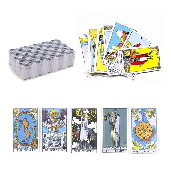 Waite Tarotkarten für Anfänger - 78 Rider Tarot Cards mit Ratgeber für Schicksals Weissagung, Kartenspiele für Partys, Geeignet für Anfänger & erfahrene Spieler, Geheimnisvolles Geschenk für Freund