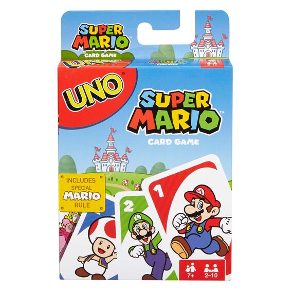 Mattel Games DRD00 - UNO Super Mario Kartenspiel, geeignet für 2-10 Spieler, Kartenspiele und Kinderspiele ab 7 Jahren