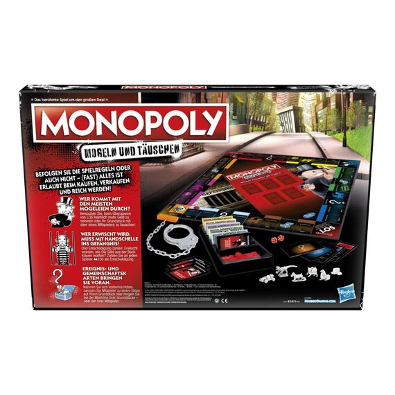 Hasbro Gaming Monopoly Mogeln und Täuschen Familienspiel, Spielspaß für Freunde und Familie, Toll als Partyspiel, Neue Variante des klassischen Spiels, Brettspiel für Kinder ab 8 Jahren