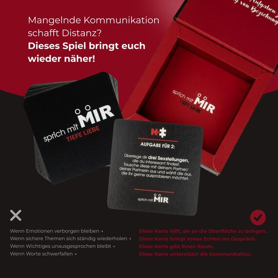 sprich mit MIR Karten für Paare mit Fragen – Deep Talk – Valentinstag, Hochzeit, Jahrestag Geschenk für Ihn und Sie by