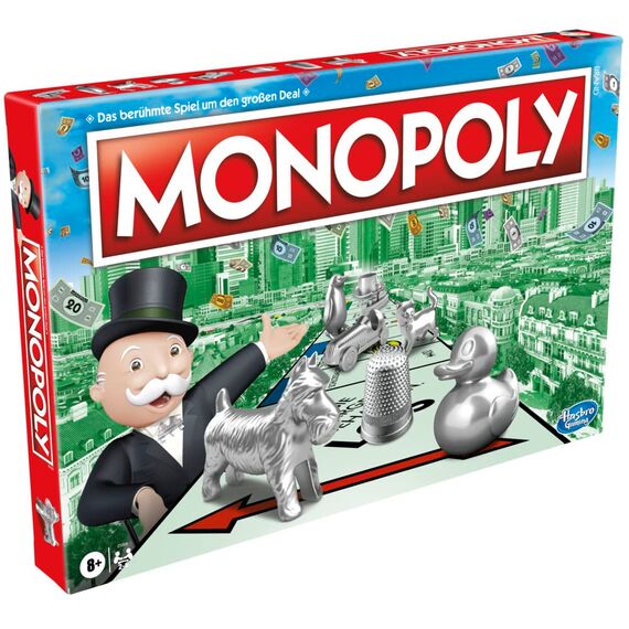 Monopoly Brettspiel, klassisches Familienspiel für Erwachsene und Kinder, 2 bis 6 Spieler, Strategiespiel geeignet ab 8 Jahren, originelle für die Familie