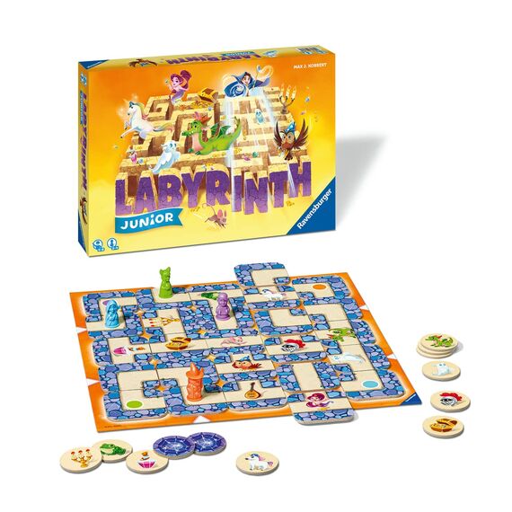 Ravensburger Kinderspiel 20847 - Junior Labyrinth - Familienklassiker für die Kleinen, Spiel für Kinder ab 4 Jahren - Gesellschaftspiel geeignet für 2-4 Spieler, Junior-Ausgabe