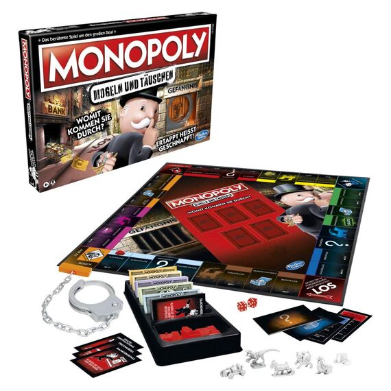 Hasbro Gaming Monopoly Mogeln und Täuschen Familienspiel, Spielspaß für Freunde und Familie, Toll als Partyspiel, Neue Variante des klassischen Spiels, Brettspiel für Kinder ab 8 Jahren