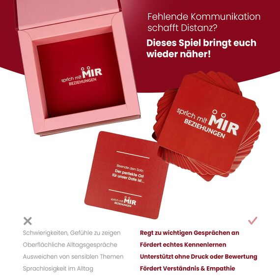 Spricht mit Mir- Erzählt Euch Mehr - Das Beste Kartenspiele Fragen für Paare - Geschenk für Sie und Ihn - Spiel Fragen für Paare edles Geschenk zum Valentinstag, Jahrestag, Geburtstag