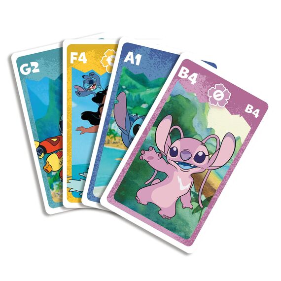 Shuffle - Disney Stitch 4-in-1 - Kartenspiele für Kinder (Mau Mau, Quartett, Memo & Schnipp Schnapp)