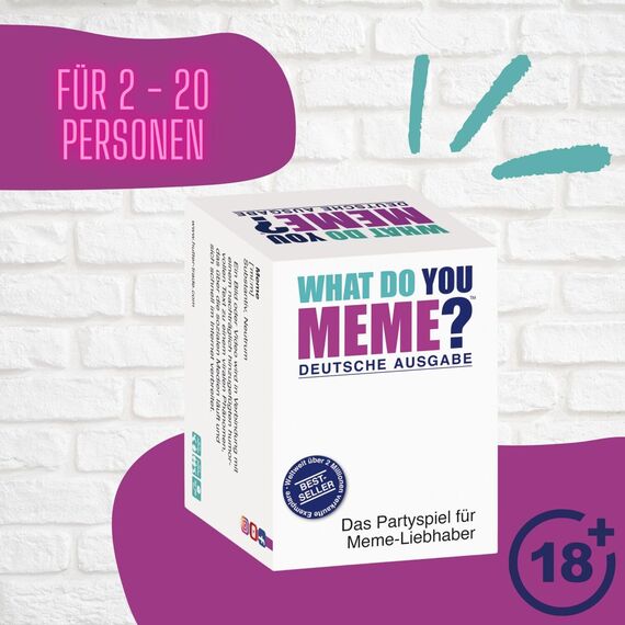 HUCH! | What Do You Meme Deutsch | Kartenspiele für Erwachsene | Partyspiele ab 18 | Meme Spiel | Kartenspiel & Gesellschaftsspiele | Deutsche Ausgabe | Ab 3 Spielern ab 18 Jahren