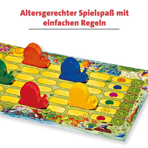 Ravensburger Kinderspiel 21420 - Tempo kleine Schnecke, Das spannende Schneckenrennen, Brettspiel und Gesellschaftsspiel für 2-6 Spieler, Kinderspiel ab 3 Jahren - Geburtstagsgeschenke
