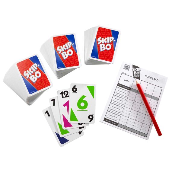 Mattel Games Skip-BO Deluxe, in Metallbox, Kartenspiele für die Familie, Perfekt als Kinderspiel, Reisespiel oder Spiel für Erwachsene, Spielzeit: 30 Min, für 2-6 Spieler, ab 7 Jahren, L3671