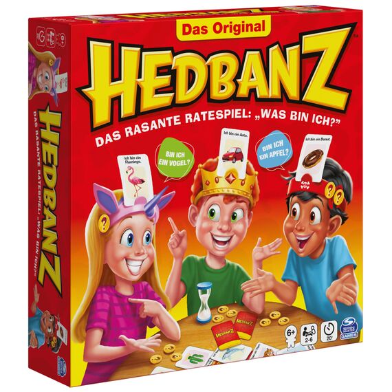 Spin Master Games Hedbanz - das rasante Ratespiel für die ganze Familie - das Original, Spieleklassiker mit tollem Spielmaterial, für 2-6 Spieler ab 6 Jahren