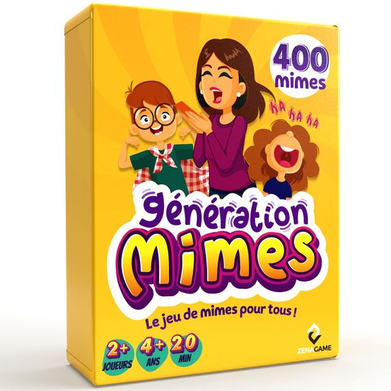 ZENAGAME Génération Mimes Jeu de société - Jeu d'ambiance - Jeu famille - Jeu de mimes
