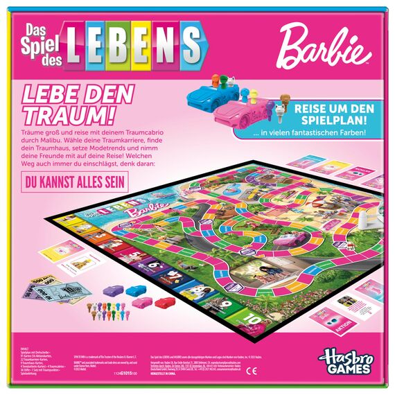 Das Spiel des Lebens: Barbie Edition Brettspiel - Deutsche Fassung