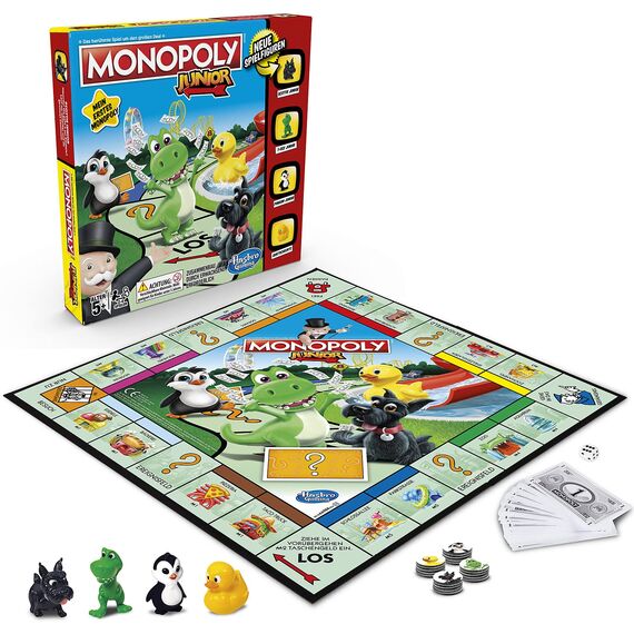 Monopoly Junior, für Kinder ab 5 Jahren, mit fröhlichen Charakteren, einfach verständlch und dennoch spannend, für Kinder und Erwachsene