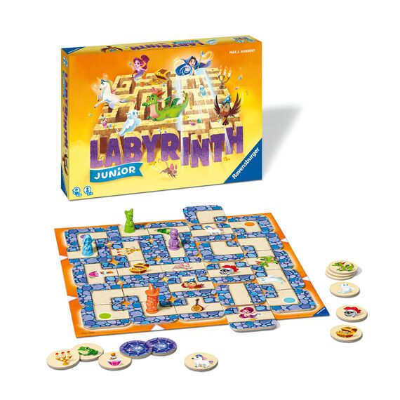 Ravensburger Kinderspiel 20847 - Junior Labyrinth - Familienklassiker für die Kleinen, Spiel für Kinder ab 4 Jahren - Gesellschaftspiel geeignet für 2-4 Spieler, Junior-Ausgabe