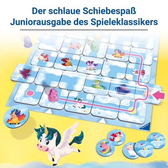 Ravensburger® 23046 - Einhorn Junior Labyrinth - Familienklassiker für die Kleinen, Spiel für Kinder ab 4 Jahren - Gesellschaftspiel geeignet für 2-4 Spieler, Junior-Ausgabe mit Einhorn-Thema