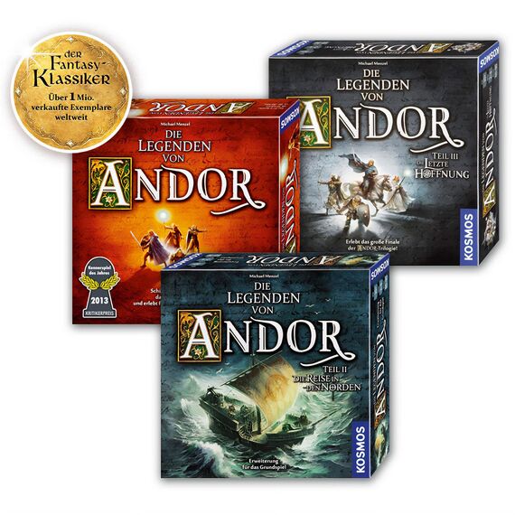 Kosmos 692346 Die Legenden von Andor - Teil II Die Reise in den Norden, Die große Erweiterung für den Fantasy-Klassiker Die Legenden von Andor, ab 10 Jahren