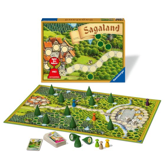 Ravensburger 27040 - Sagaland Retro-Ausgabe - Gesellschaftsspiel für Kinder und Erwachsene, 2-6 Spieler, Klassiker ab 6 Jahren, Spiel des Jahres, die besten Familienspiele