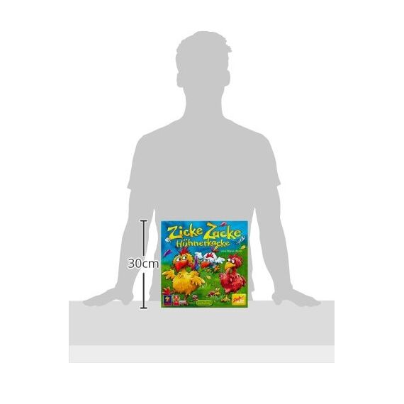 Zoch 601121800 Zicke Zacke Hühnerkacke – das rasante Gedächtnisrennen, Kinderspiel des Jahres 1998, 2-4 Spieler, für Jungen und Mädchen ab 4 Jahren