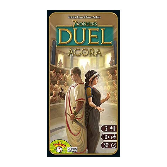 Asmodee 7 Wonders Duel – Agora, Erweiterung, Kennerspiel, Strategiespiel, 2 Spieler, ab 10+ Jahren, 30 Minuten, Deutsch