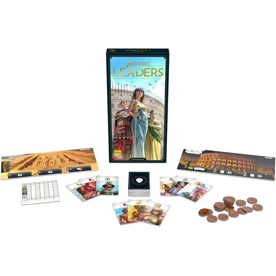 Asmodee 7 Wonders – Leaders, Erweiterung, Kennerspiel, Strategiespiel, 3-7 Spieler, ab 10+ Jahren, 30 Minuten, Deutsch
