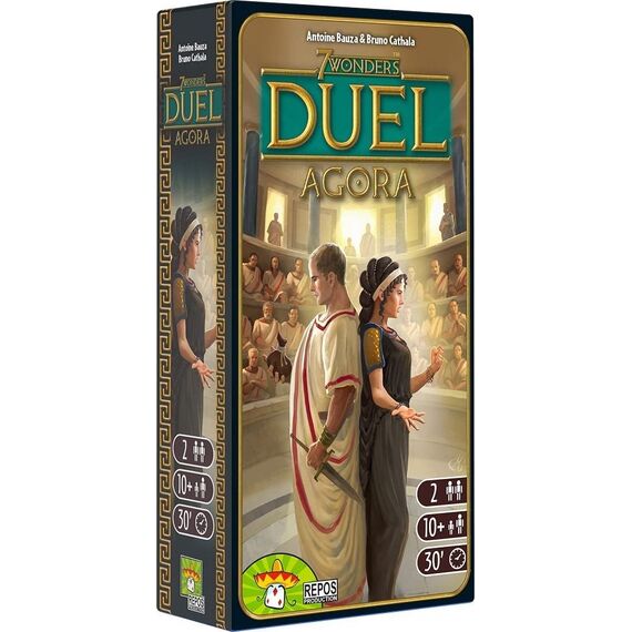 Asmodee 7 Wonders Duel – Agora, Erweiterung, Kennerspiel, Strategiespiel, 2 Spieler, ab 10+ Jahren, 30 Minuten, Deutsch