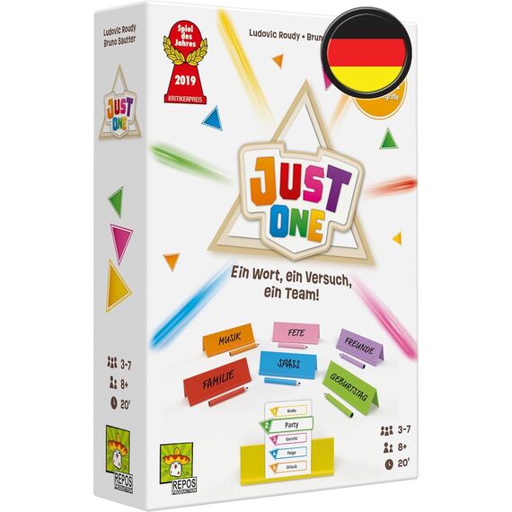 Repos Production, Just One (Refresh), Partyspiel, 20 Minuten, für 3-7 Spieler, 8+ Jahre, Spiel auf Deutsch