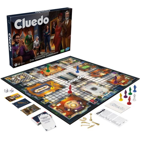 Hasbro Gaming Cluedo Brettspiel für Kinder ab 8 Jahren, neu gestaltetes Cluedo-Spiel für 2 bis 6 Spieler, Detektiv- und Rätselspiel, Mysteryspiel perfekt für die
