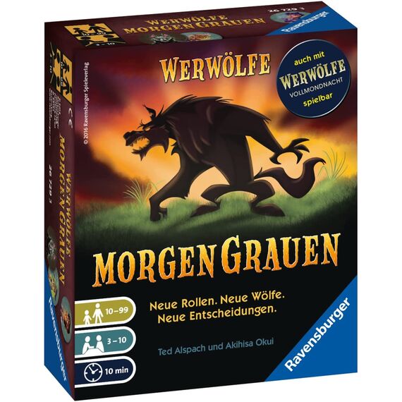 Ravensburger 26729 - Werwölfe - MorgenGrauen, Spielereihe ab 10 Jahren, Gesellschaftsspiel für 3-10 Spieler, Partyspiel