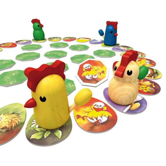 Zoch 601121800 Zicke Zacke Hühnerkacke – das rasante Gedächtnisrennen, Kinderspiel des Jahres 1998, 2-4 Spieler, für Jungen und Mädchen ab 4 Jahren