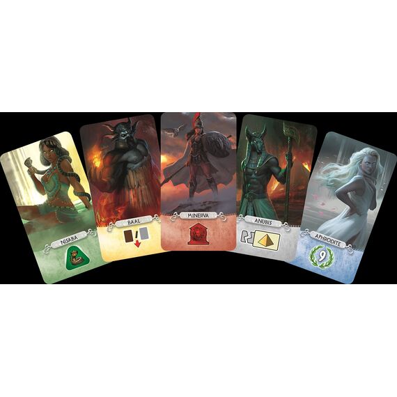 Asmodee 7 Wonders Duel – Pantheon, Erweiterung, Kennerspiel, Strategiespiel, 2 Spieler, ab 10+ Jahren, 30 Minuten, Deutsch