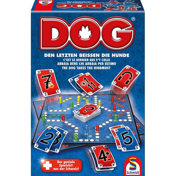 Schmidt Spiele 49201 Dog, Den letzten beissen die Hunde, Familienspiel, für 2 bis 6 Spieler