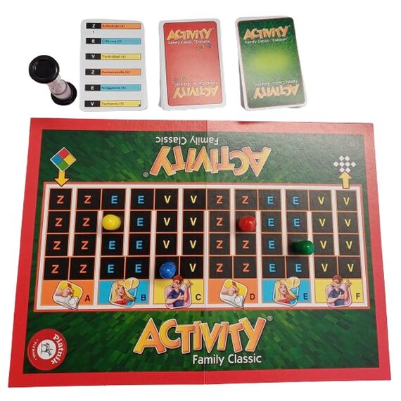 Piatnik 606076 Activity - Family Classic Exklusiv - Der Spieleklassiker als Kombination aus Activity Junior und Activity Original - Pantomime, Zeichnen, Erklären, Partyspiel
