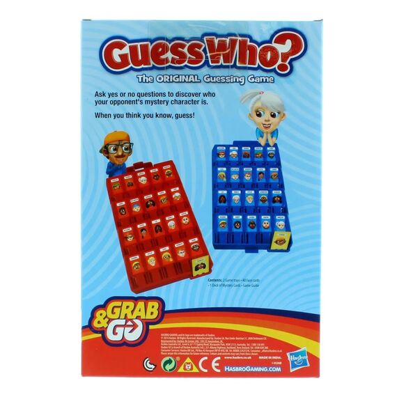 Schnappen und los, rate mal, wer? Spiel, originelles Ratespiel für Kinder ab 6 Jahren, tragbares 2-Spieler-Spiel, Reisespiel für Kinder