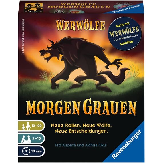 Ravensburger 26729 - Werwölfe - MorgenGrauen, Spielereihe ab 10 Jahren, Gesellschaftsspiel für 3-10 Spieler, Partyspiel