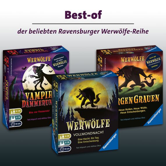 Ravensburger 26858 - Werwölfe - Epic Battle, Best-of der Spielereihe für 3-10 Spieler, Gesellschaftsspiel ab 10 Jahren, Lustiges Partyspiel, Yellow
