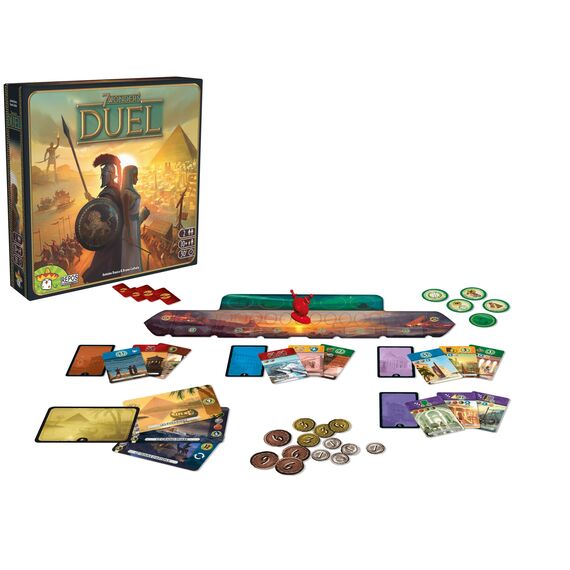 Asmodee 7 Wonders Duel, Grundspiel, Kennerspiel, Strategiespiel, 2 Spieler, ab 10+ Jahren, 30 Minuten, Deutsch
