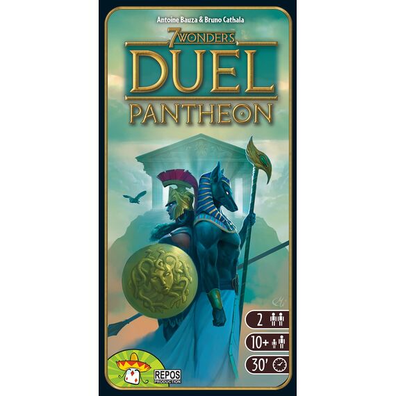 Asmodee 7 Wonders Duel – Pantheon, Erweiterung, Kennerspiel, Strategiespiel, 2 Spieler, ab 10+ Jahren, 30 Minuten, Deutsch