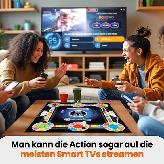 Outsmarted – Das Digitale Quizshow-Brettspiel | Kinder, Jugendliche und Erwachsene | Spielabend der nächsten Generation für Familie und Freunde | 2–24 Spieler | Ab 8 Jahren | Über 10.000 Fragen