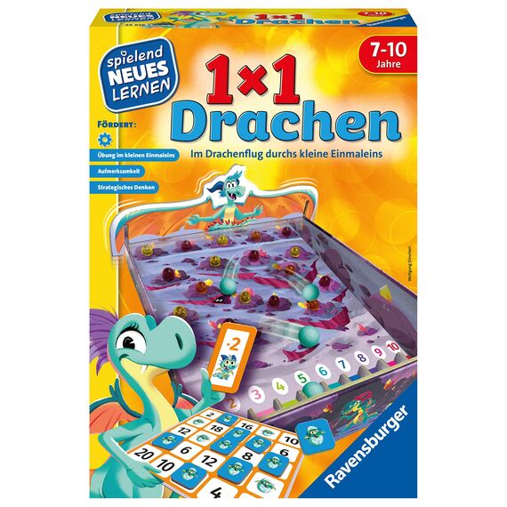 Ravensburger 24976-1x1 Drachen-Lernspiel, für Kinder von 7-10 Jahren, für 2-4 Spieler, Zahlenraum 1-100 24956 - Die Lese-Ratte - Spielen und Lernen, ab 6-10 Jahren, für 1-4 Spieler