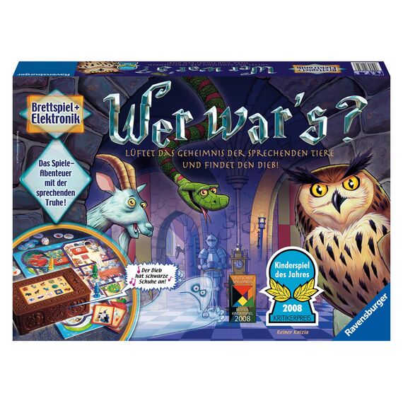 Ravensburger Kinderspiel 21854 - Wer War's, Gesellschafts- und Familienspiel, für Kinder und Erwachsene, Kinderspiel des Jahres, ab 6 Jahren, für 2-4 Spieler - Geburtstagsgeschenke