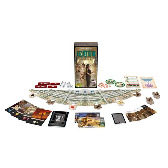Asmodee 7 Wonders Duel – Agora, Erweiterung, Kennerspiel, Strategiespiel, 2 Spieler, ab 10+ Jahren, 30 Minuten, Deutsch