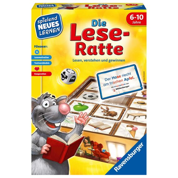 Ravensburger 24976-1x1 Drachen-Lernspiel, für Kinder von 7-10 Jahren, für 2-4 Spieler, Zahlenraum 1-100 24956 - Die Lese-Ratte - Spielen und Lernen, ab 6-10 Jahren, für 1-4 Spieler