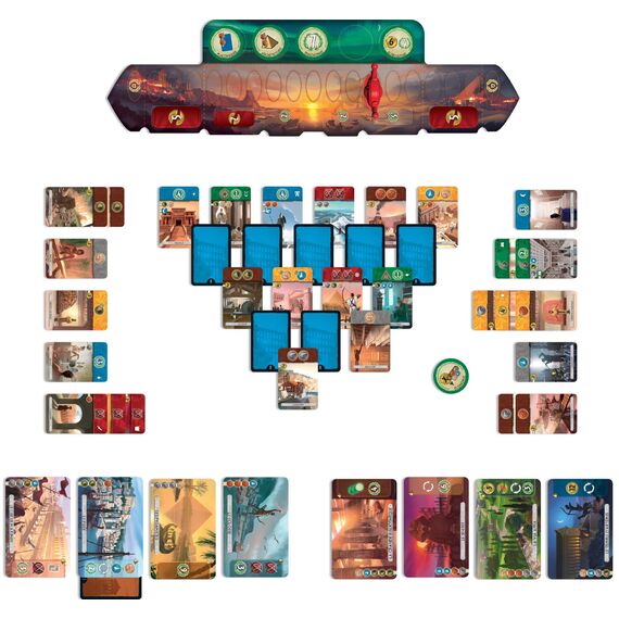 Asmodee 7 Wonders Duel, Grundspiel, Kennerspiel, Strategiespiel, 2 Spieler, ab 10+ Jahren, 30 Minuten, Deutsch